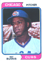1974 Topps Baseball Cards      161     Ray Burris UER RC